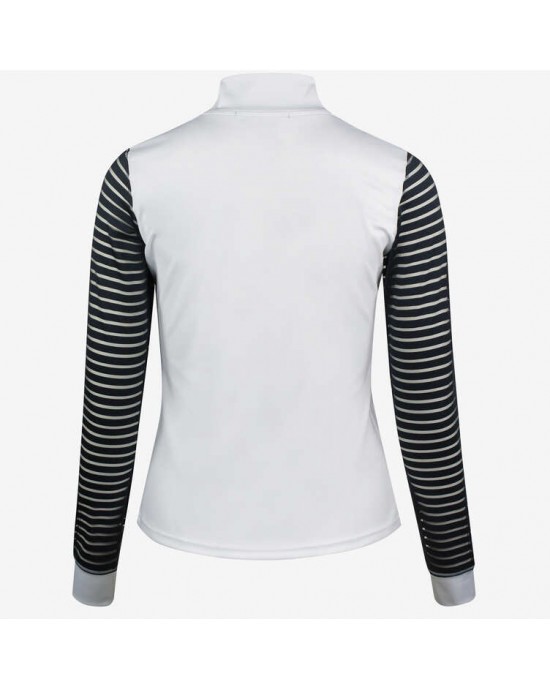  Women's Long Sleeve Show Shirt with Mesh Insert